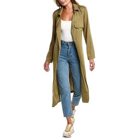 SAGE THE LABEL Jackets & Blazers - NEW SAGE THE LABEL pieces of me trenchcoat in dark olive